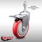 Service Caster 5 Inch SS Red Polyurethane 10mm Threaded Stem Caster with Total Lock Brake SCC-SSTSTTL20S514-PPUB-RED-M1015 - alternate 1